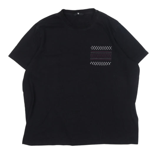 Very Black Unisex 2XL Crew Neck T-Shirt