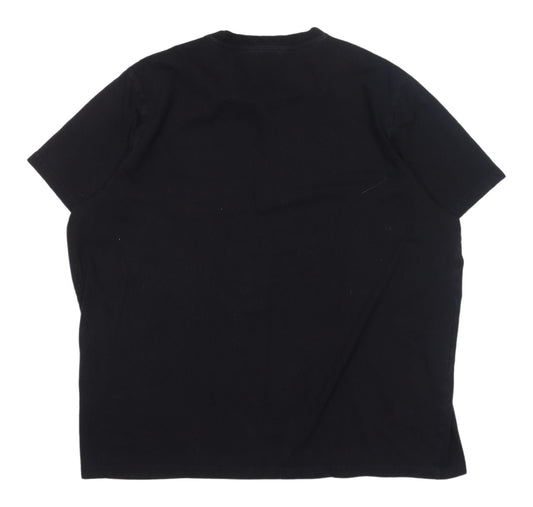 Very Black Unisex 2XL Crew Neck T-Shirt