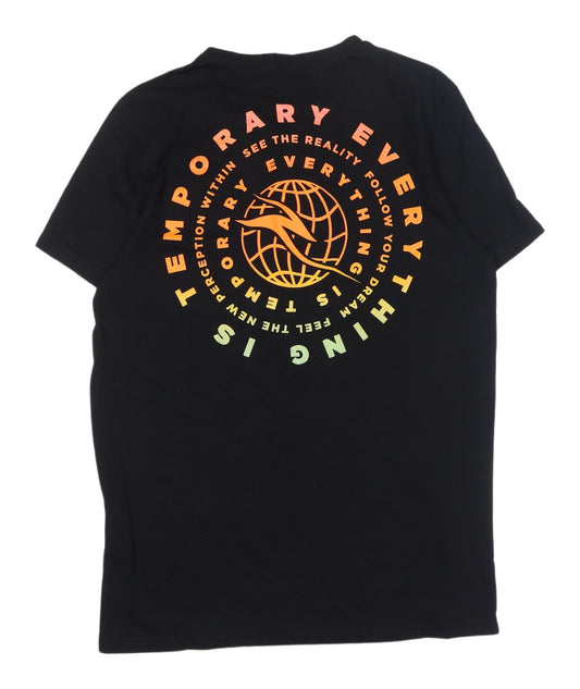 ASOS Men’s Black Graphic Print Cotton T-Shirt M