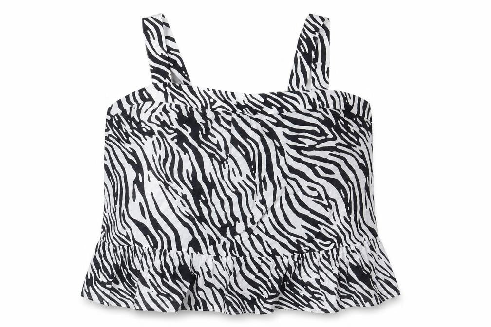 Marks and Spencer Women's Zebra Tank Top in Black, Size 24