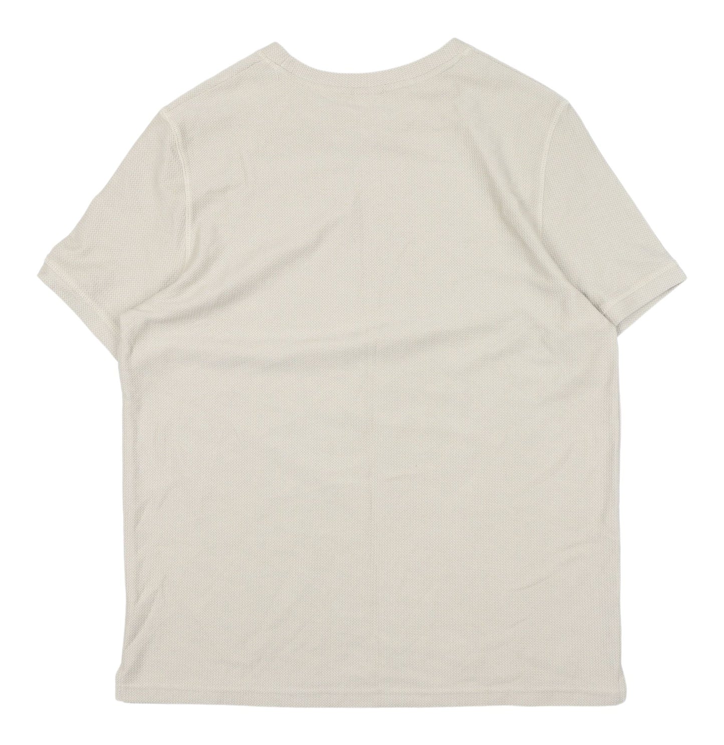 Bershka Men's Beige Crew Neck T-Shirt Size L