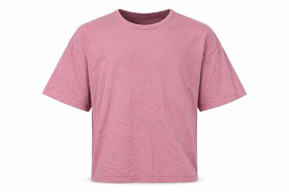 Front view of Asos Design Men's Pink Graphic Print Baguette T-Shirt, M