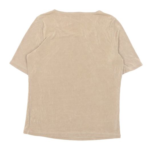 Kim & Co Women's Beige Bird T-Shirt - Medium