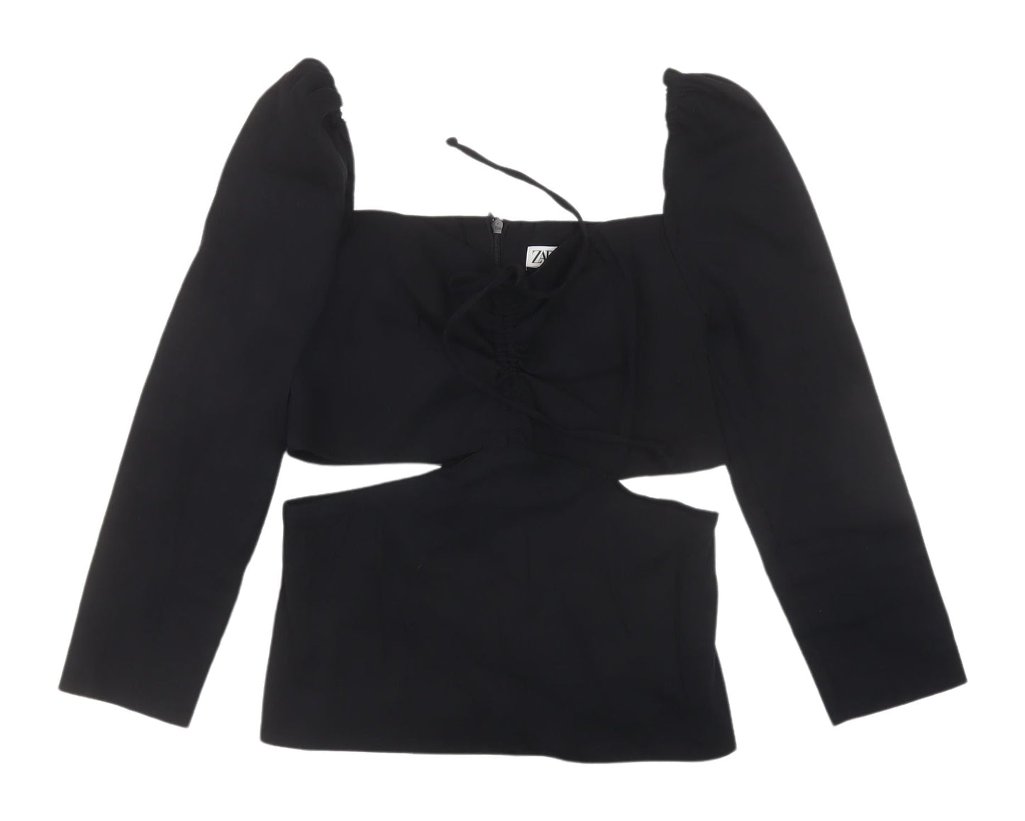 Zara Women's Black Cropped Blouse XS