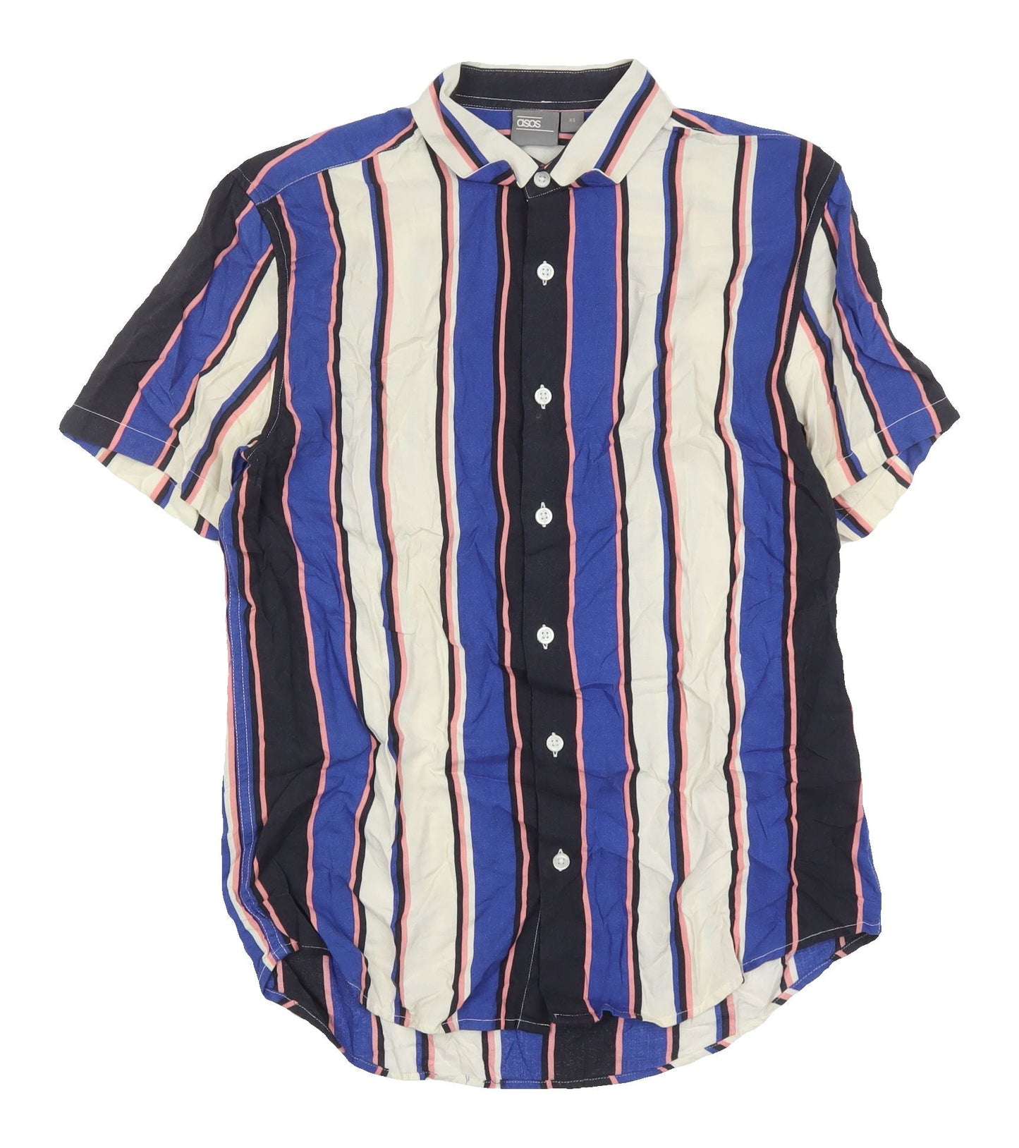 ASOS Men's Multicoloured Striped Button-Up Shirt XS