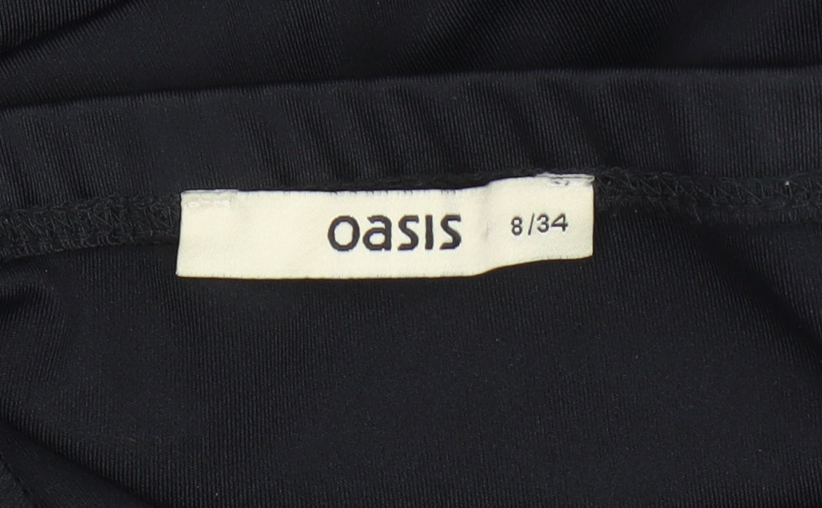 Oasis Women's Black Bodycon Strapless Dress Size 8