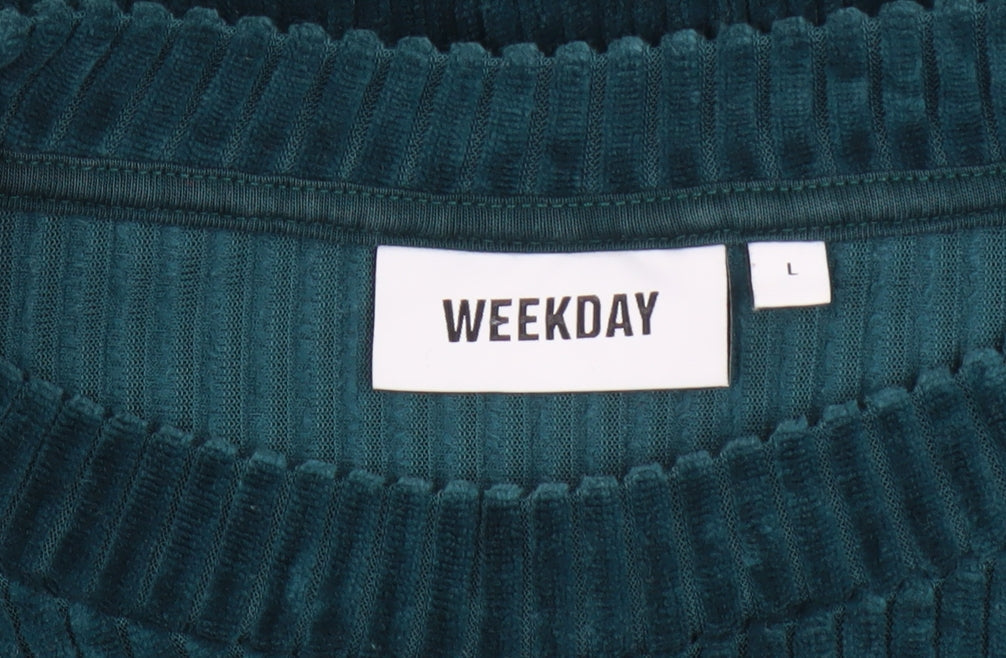 Weekday Women's Green Corduroy Pullover Jumper - L