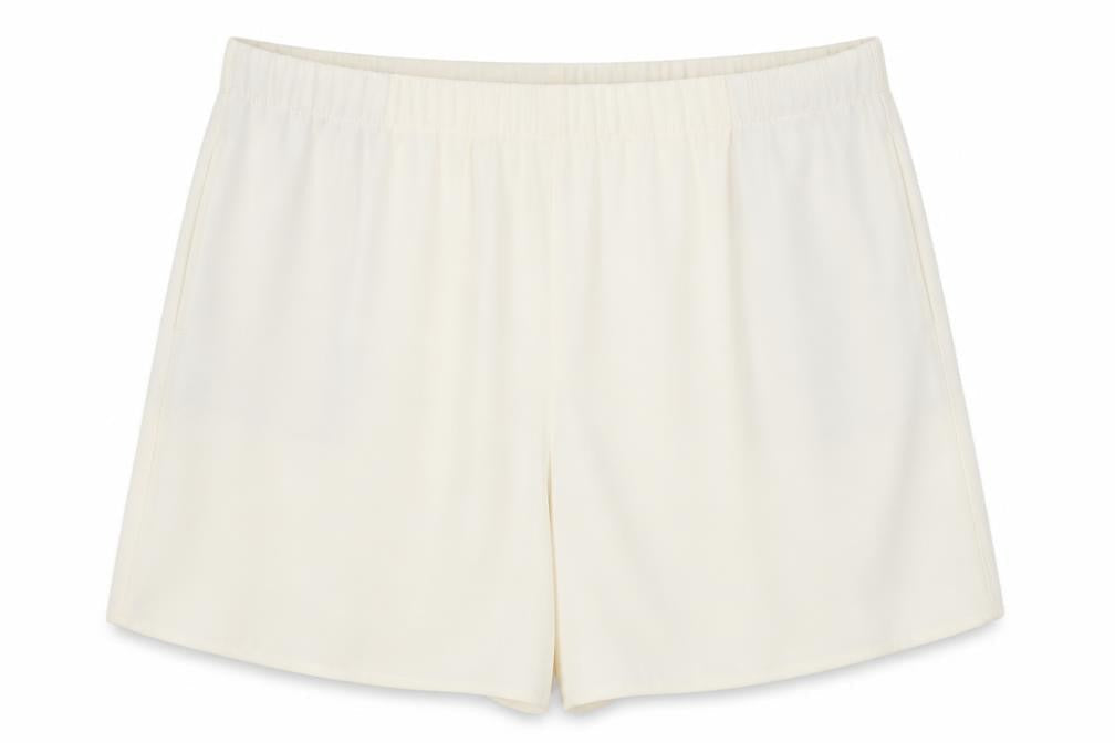 Marks and Spencer Women's White Regular Shorts 24