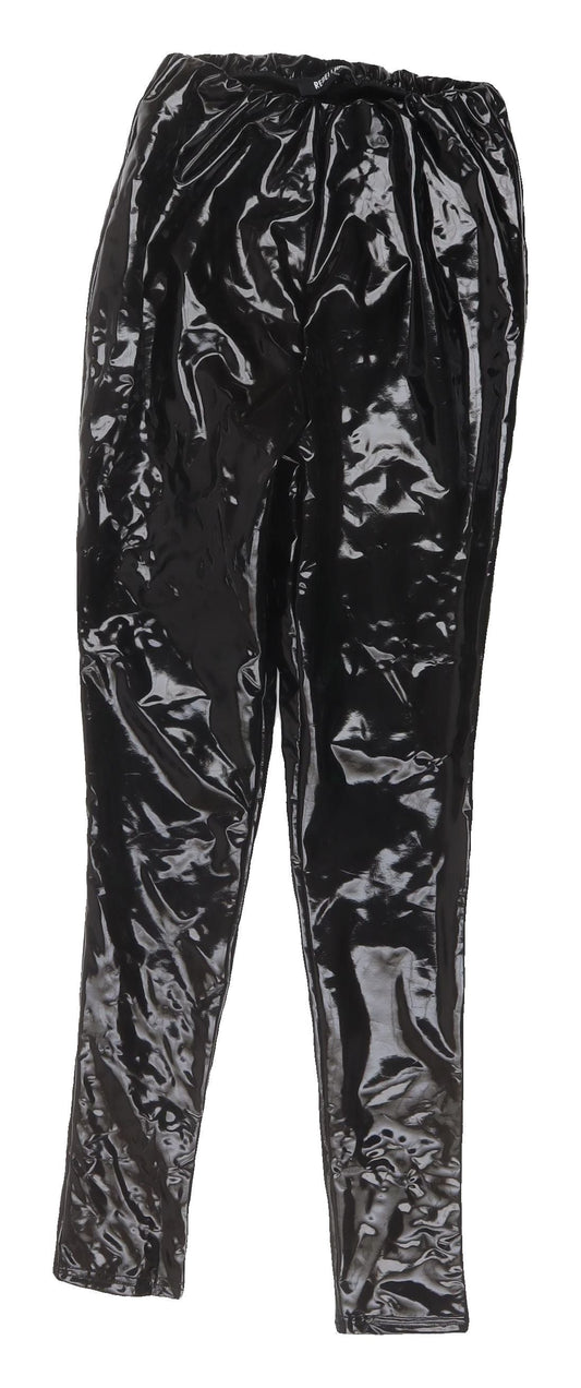 Rebellion Black Coated Joggers for Women Size 4