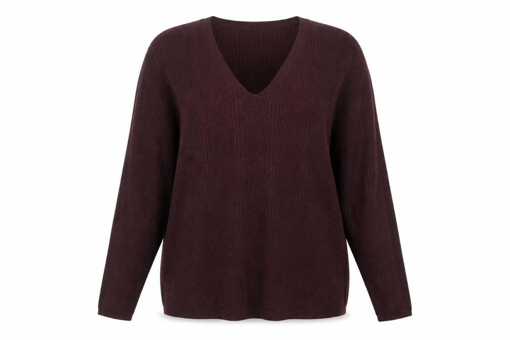 Marks and Spencer Women's Brown V-Neck Pullover