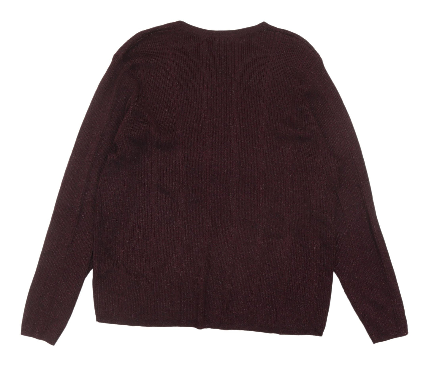 Marks and Spencer Women's Brown V-Neck Pullover