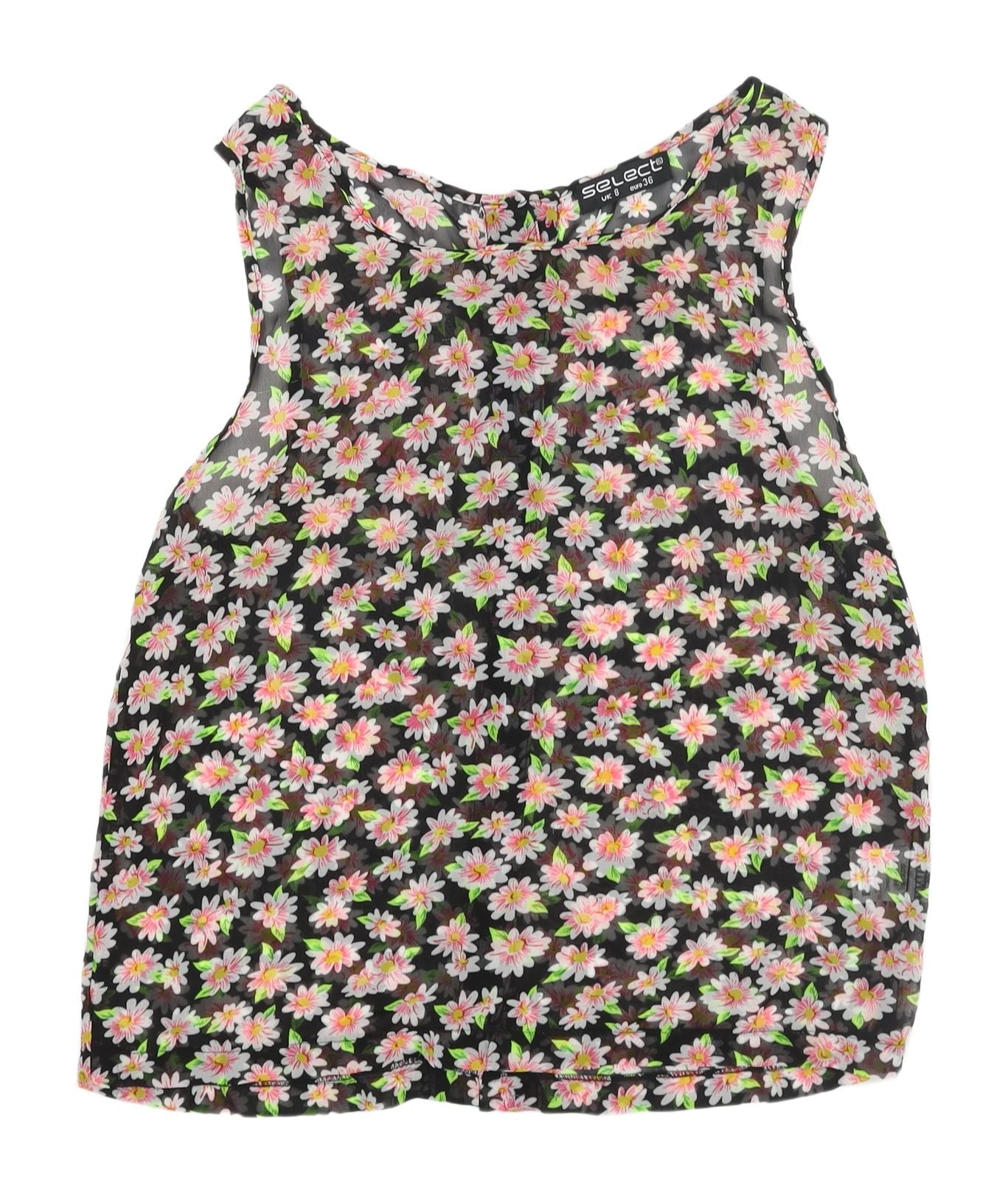 Select Women's Floral Camisole Tank Top, Size 8, Multicoloured