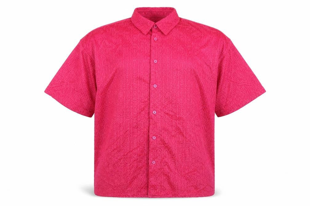 boohooMAN Pink Short Sleeve Casual Shirt L
