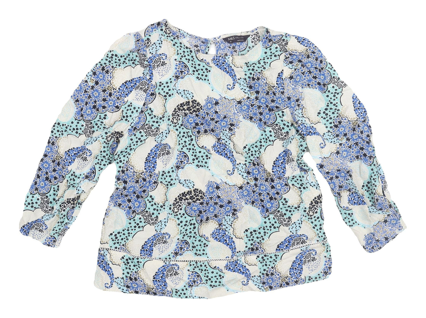 Marks and Spencer Women's Paisley Multicoloured Blouse Size 10