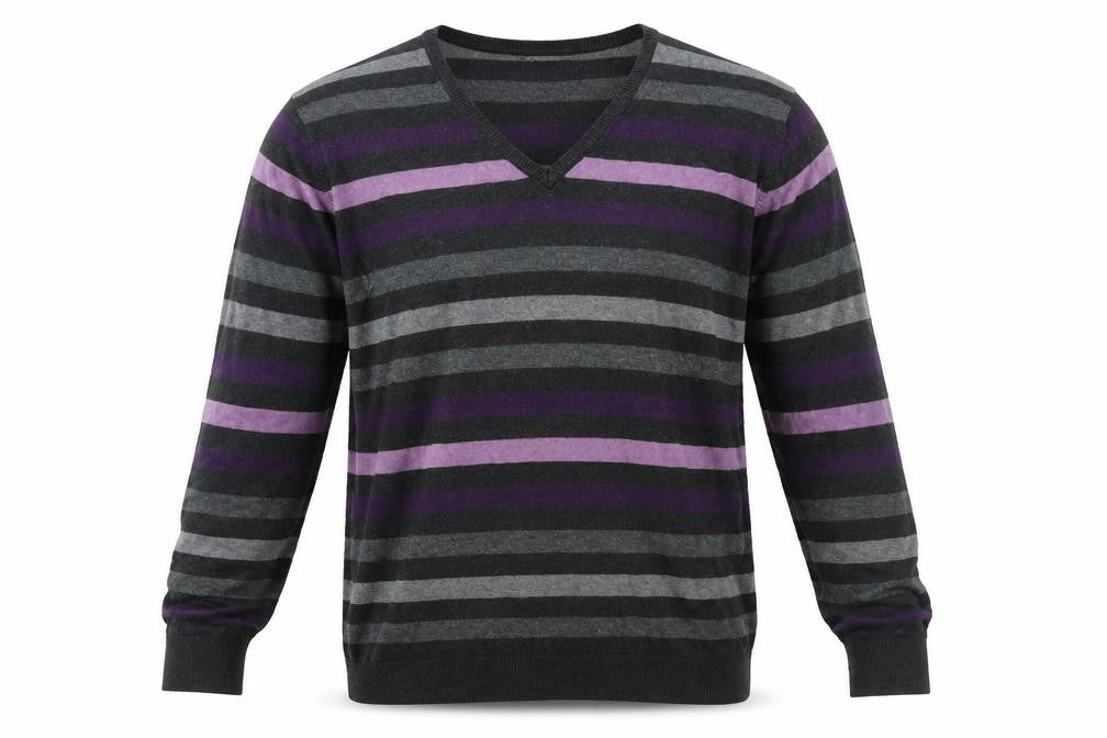 Marks and Spencer Men's Striped V-Neck Pullover M