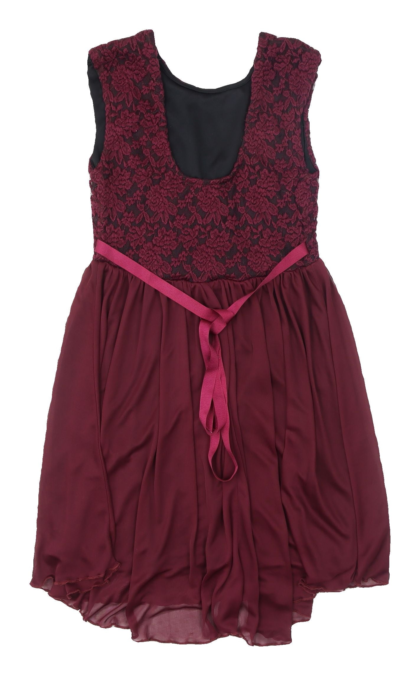 River Island Women's Red Lace A-Line Dress, Size 8