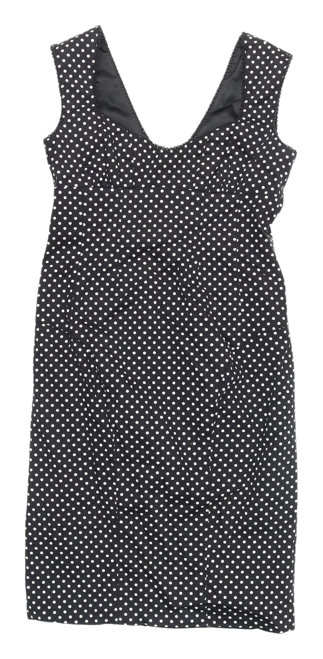 Warehouse Women's Black Polka Dot Bodycon Dress