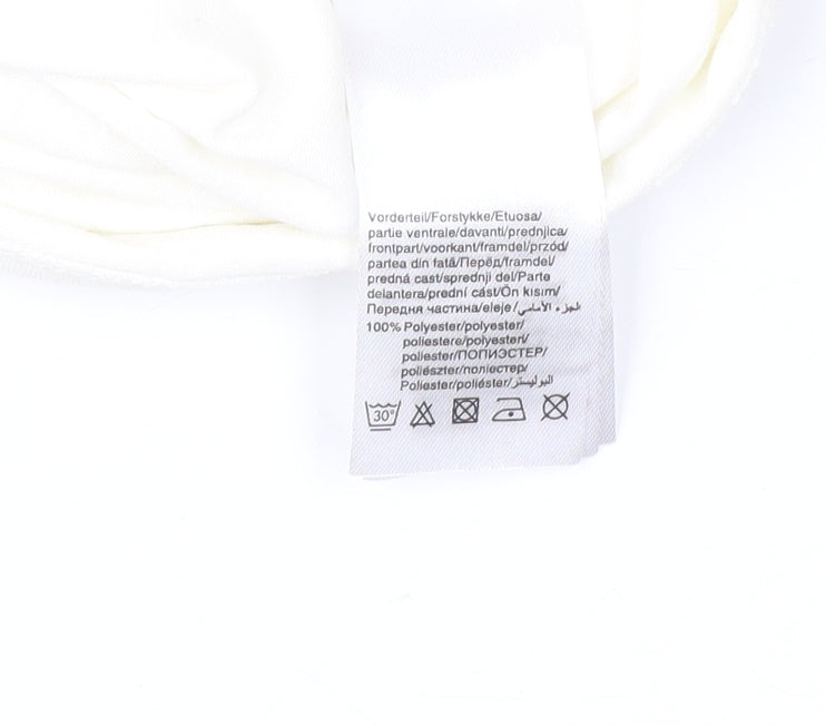 Patrizia Dini Women's White Blouse, Size 14, Long Sleeve