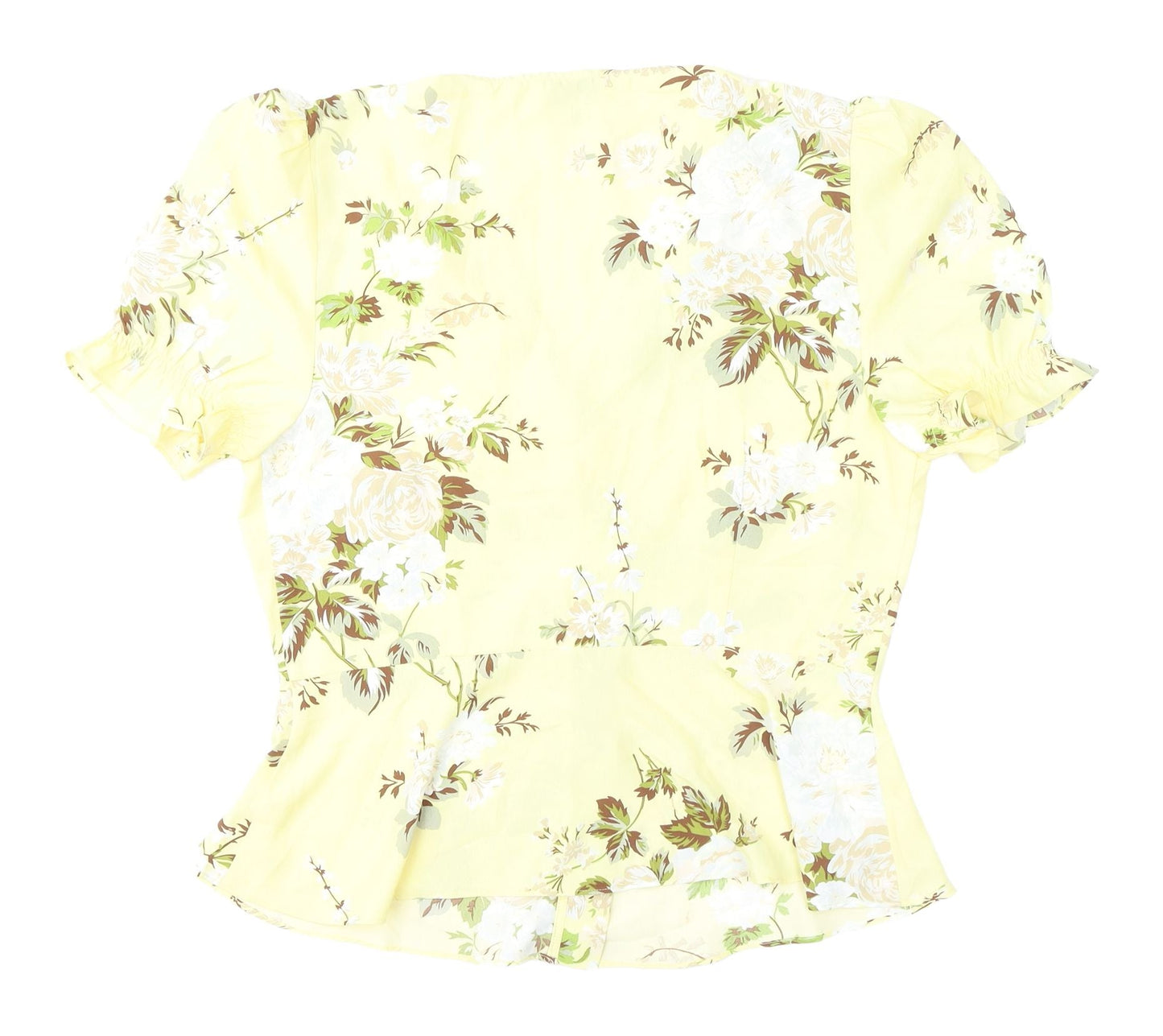 Warehouse Women's Floral Blouse in Yellow - Size 12