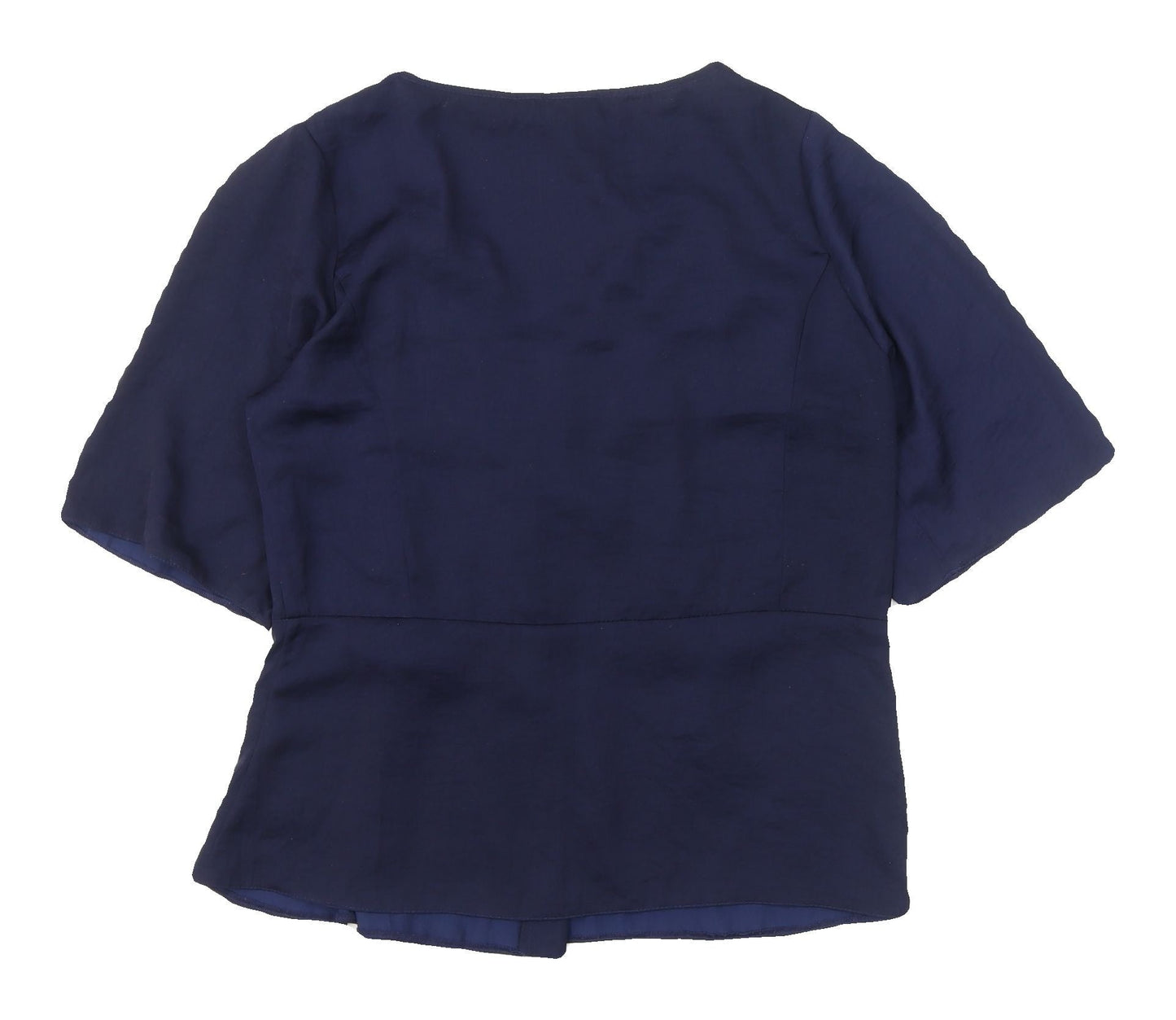 ASOS Women's Blue Wrap Blouse V-Neck UK 10