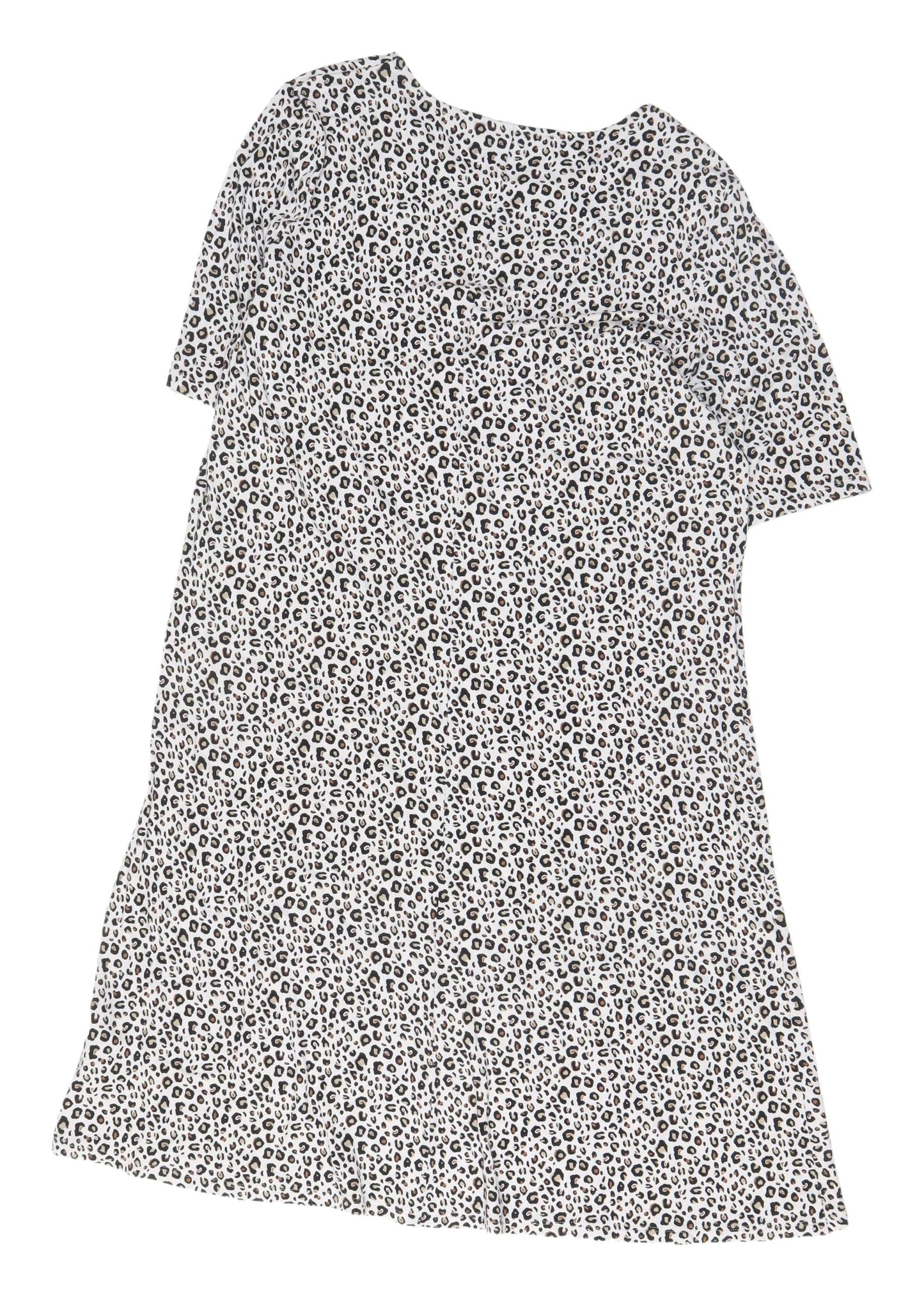 Marks and Spencer Women Ivory Animal Print Shift Dress