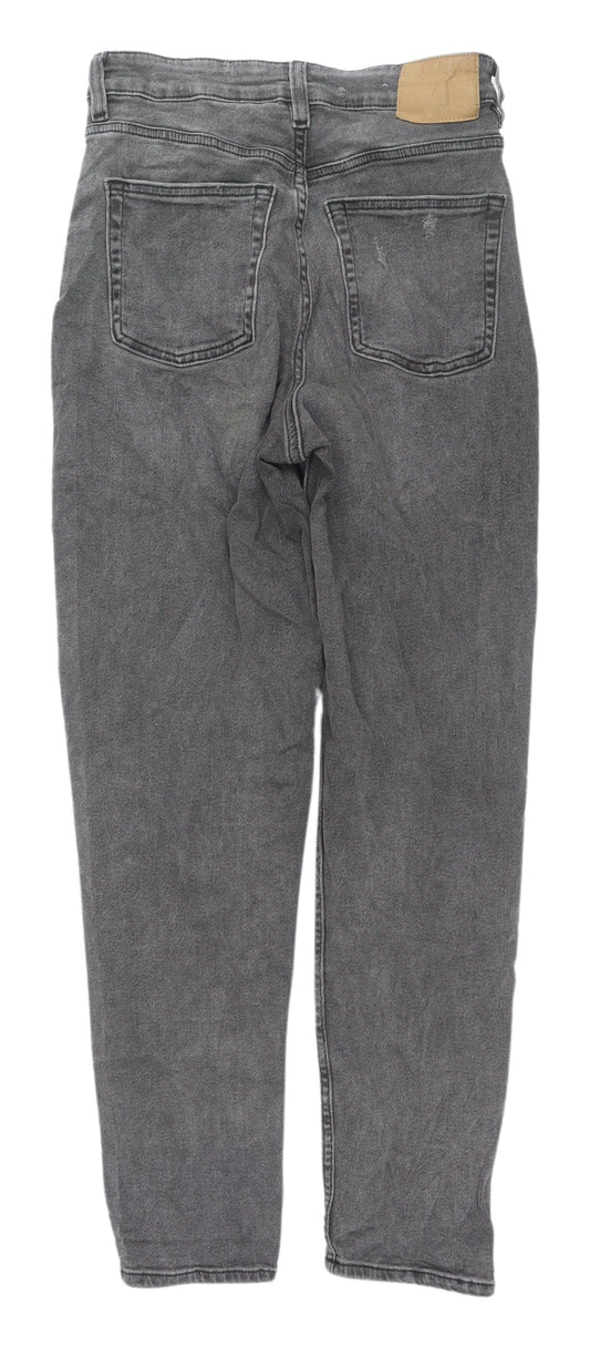 H&M Women’s Grey Straight Distressed Jeans Size 10