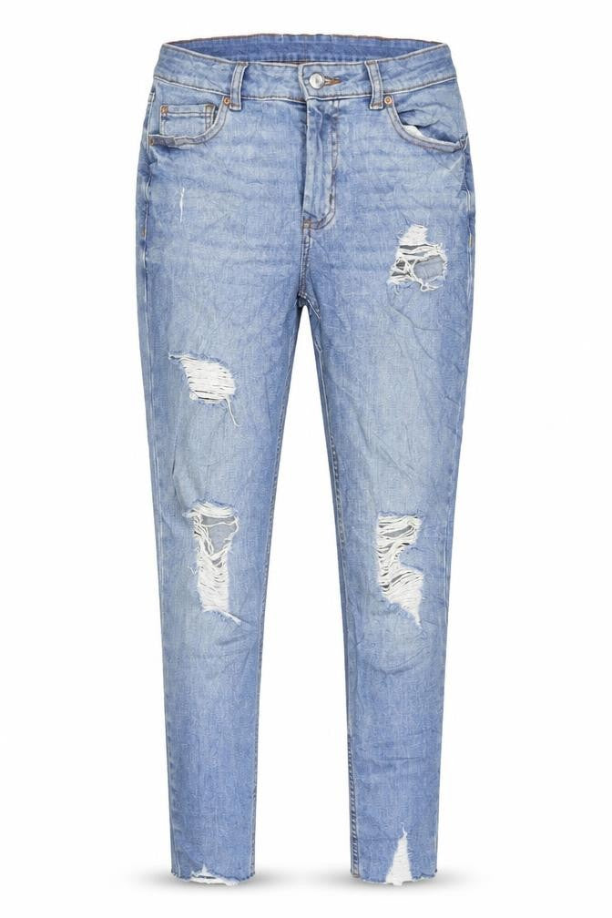Primark Women's Blue Distressed Jeans Size 10