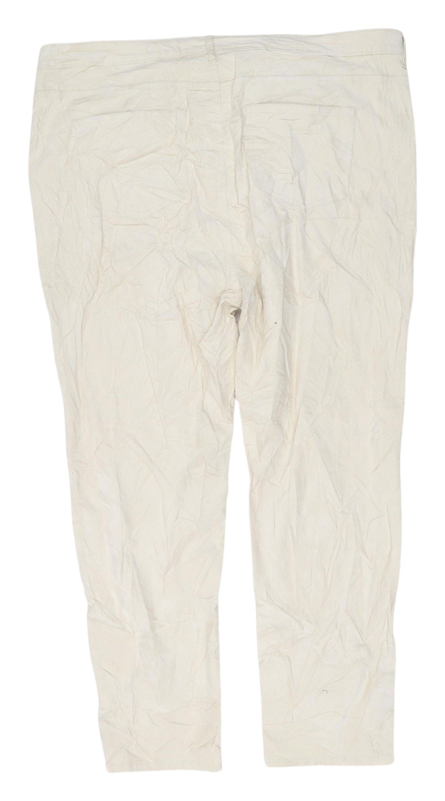 Marks and Spencer Women's Ivory Straight Trousers