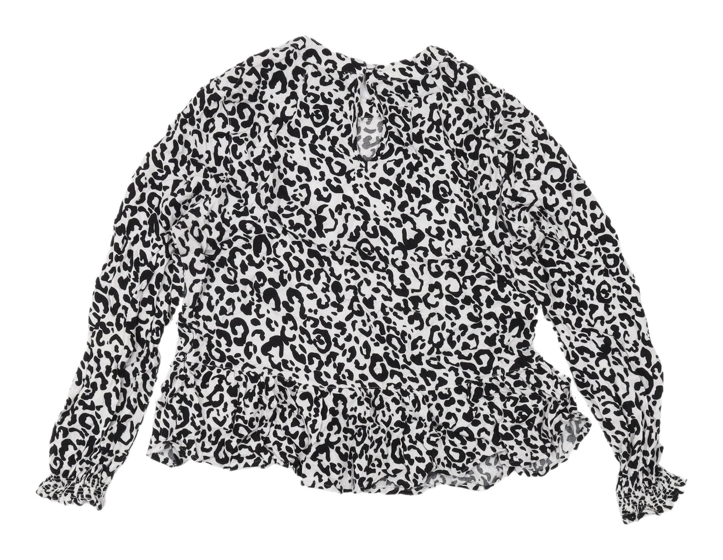 M&S Women's Multicolour Animal Print Blouse Size 12
