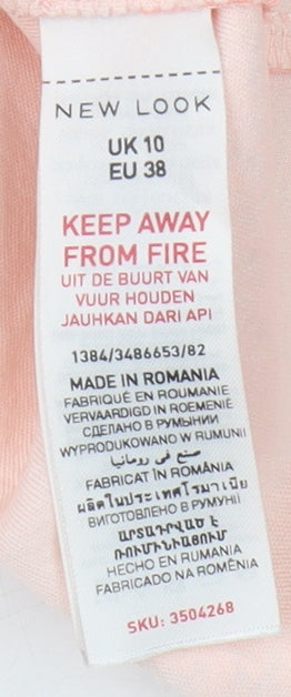 New Look Pink Floral Bodycon Dress, Women, Size 10