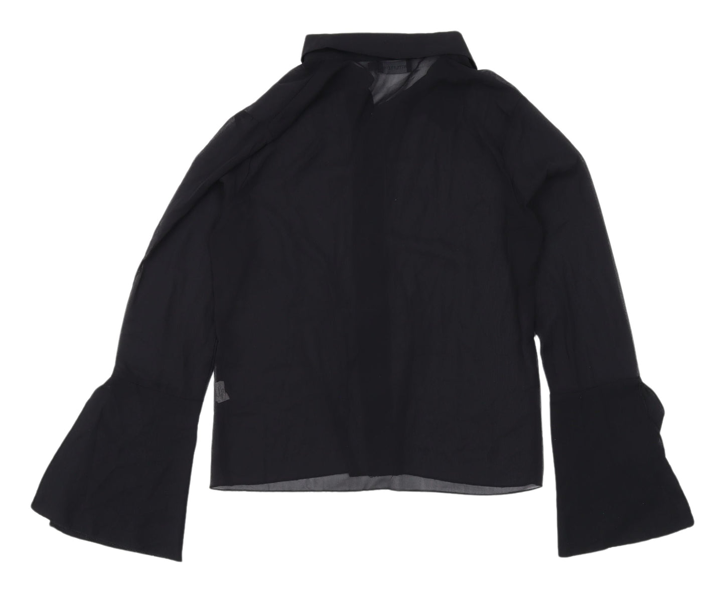 PrettyLittleThing Women's Black Bell Sleeve Shirt