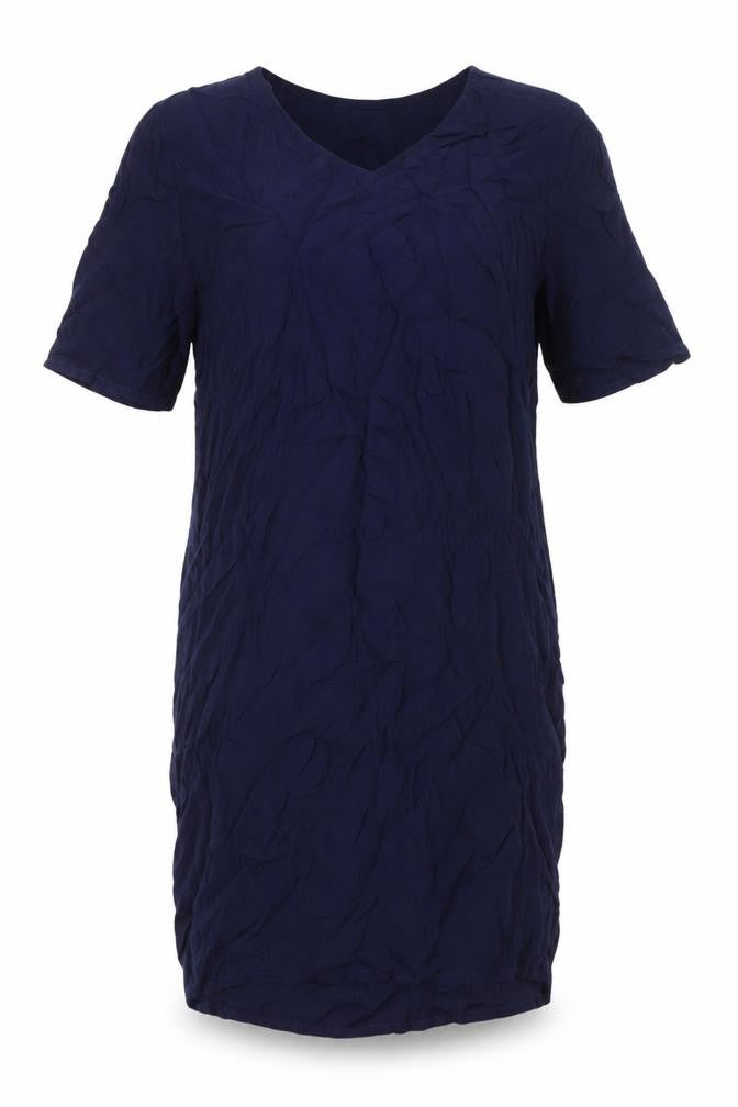 YAYA Women's Blue V-Neck Shift Dress Size 8