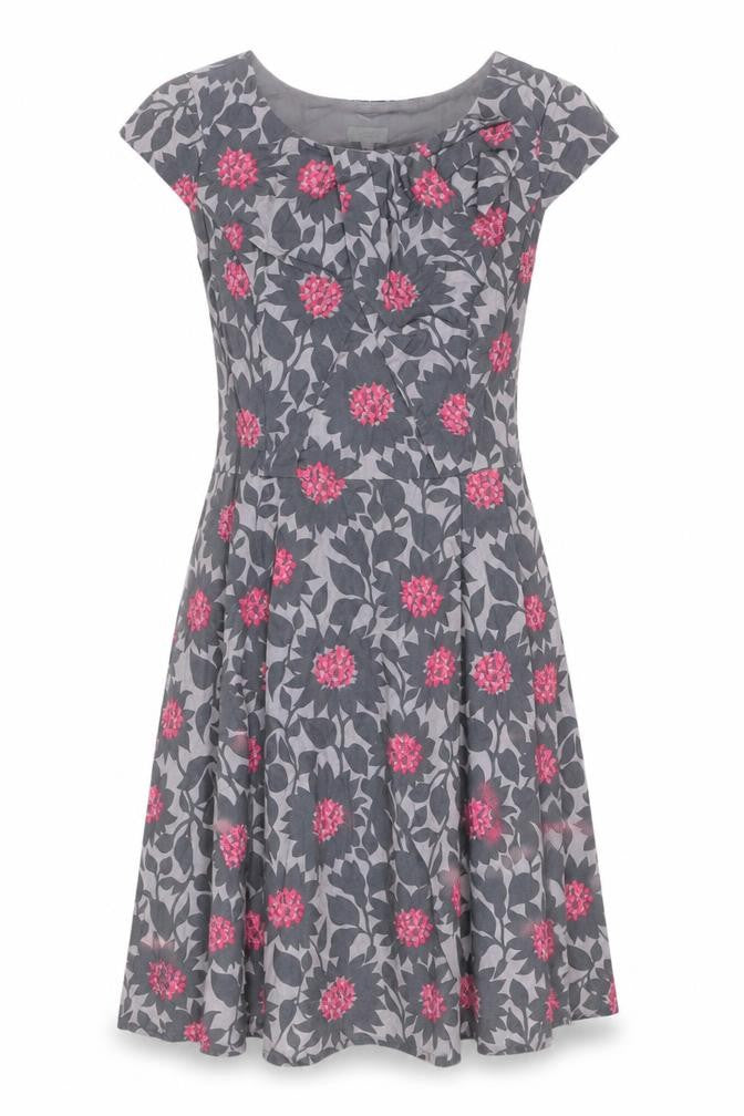Untold Women's Grey Floral Knee Length Dress, Size 10