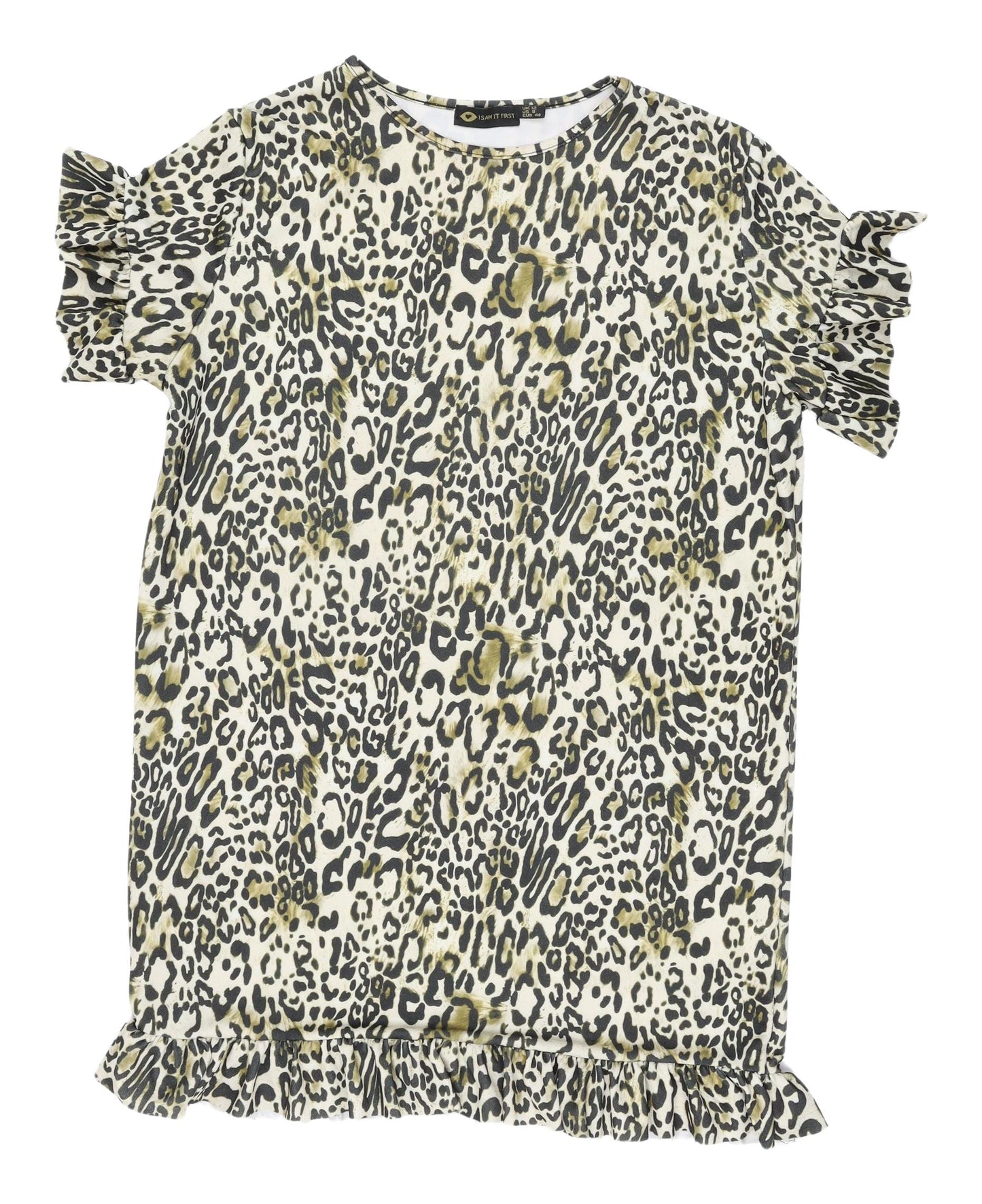 I Saw It First Women's Leopard Print Dress Size 12