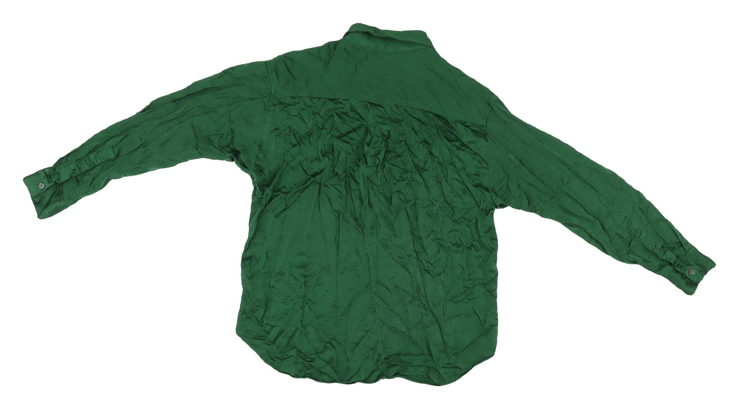 Zara Women's Green XS Collared Shirt