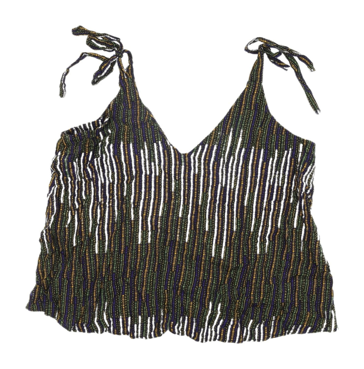 H&M Women's Multicoloured Striped Camisole Tank Top Size 10