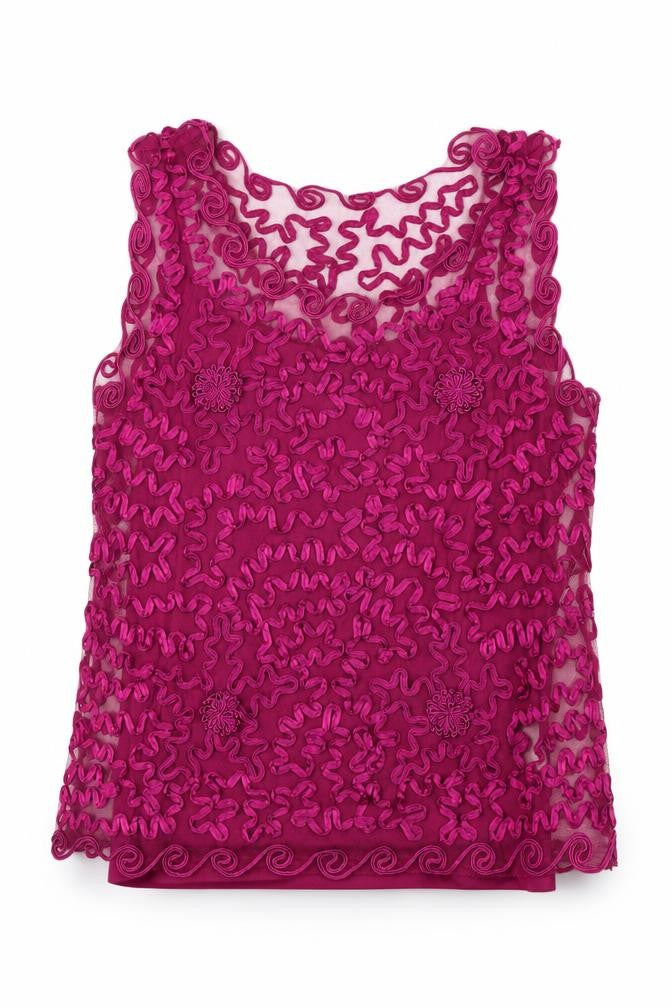 Front view of SKY designs Pink Sleeveless Camisole Tank