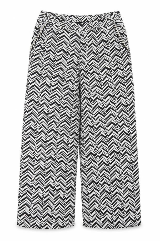 Front view of Sfera Women's Geometric Wide-Leg Trousers L