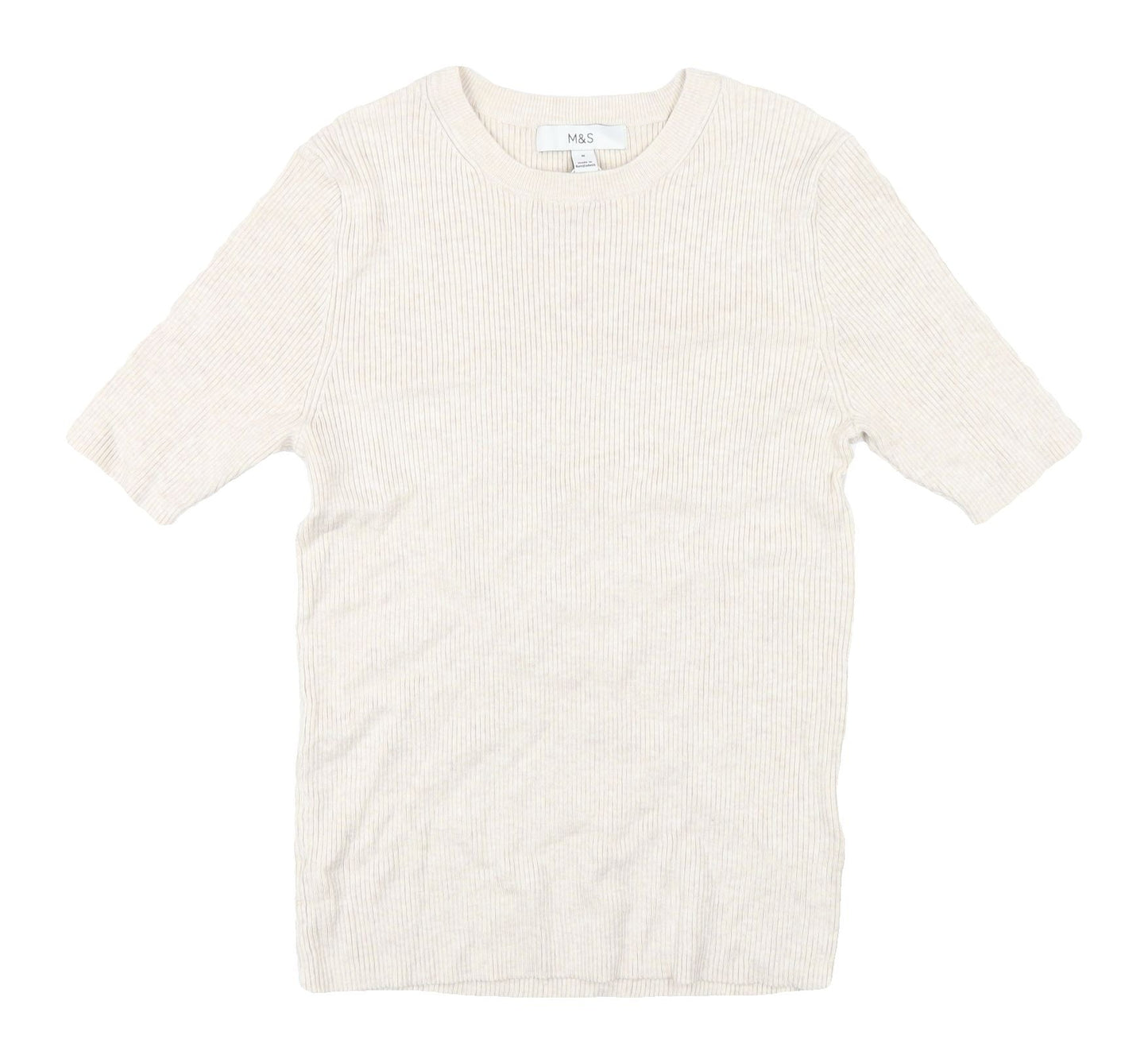 Marks and Spencer Women's Beige M Basic T-Shirt