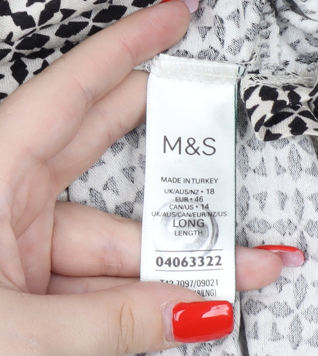 Marks and Spencer Women's Long Geometric Shift Dress