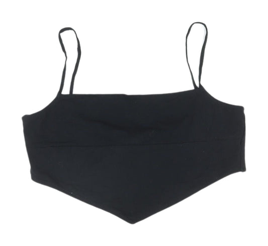 ASOS DESIGN Women's Black Camisole Tank Top, UK 14 - Stretchy Summer Shirt