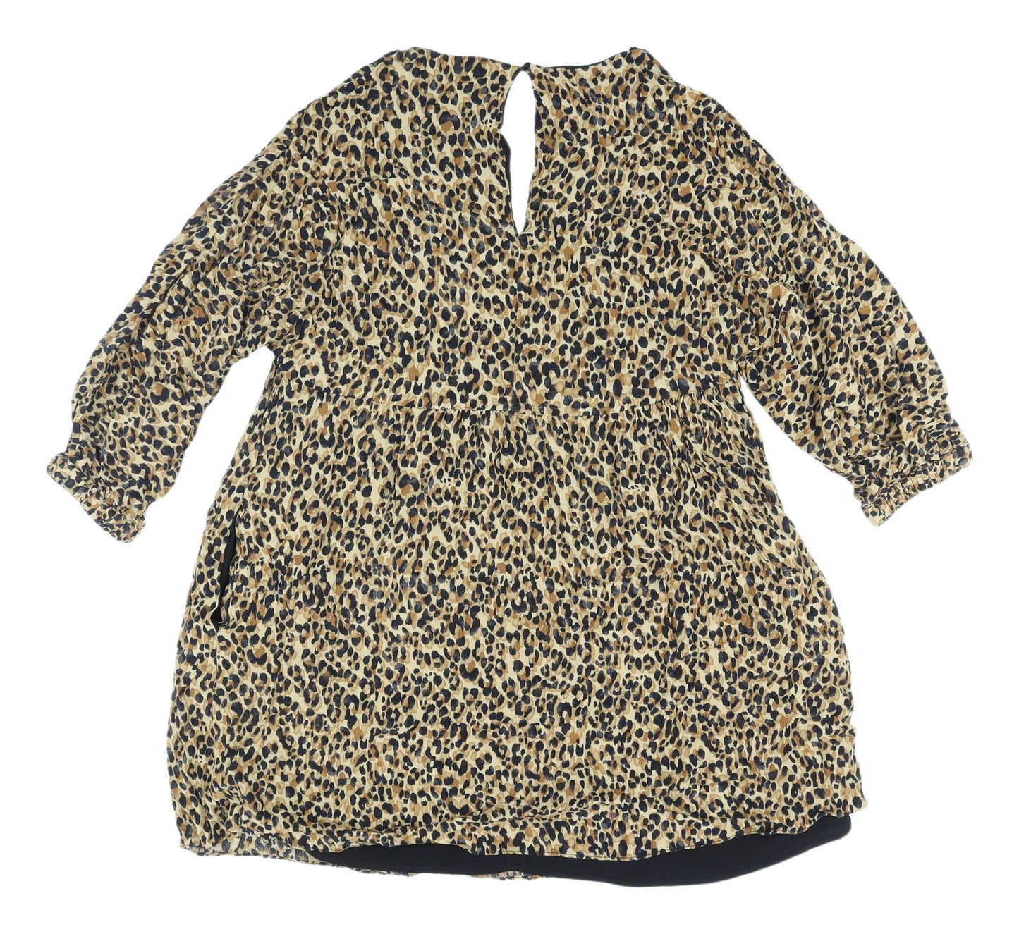 Zara Women's Animal Print Tunic, 3/4 Sleeve, M