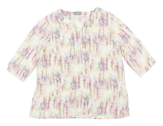 Patra Women's Multicoloured Silk Tunic Blouse XL