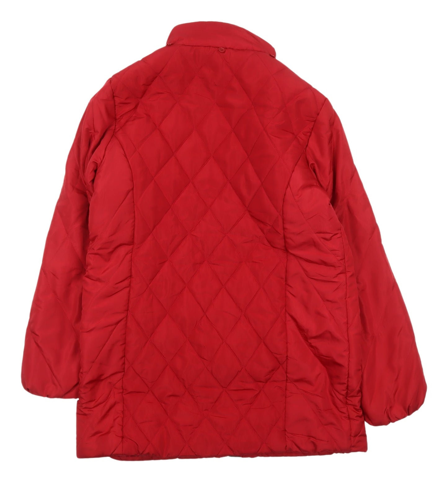 Women's Red Quilted Coat, Size 14, Isle Collection