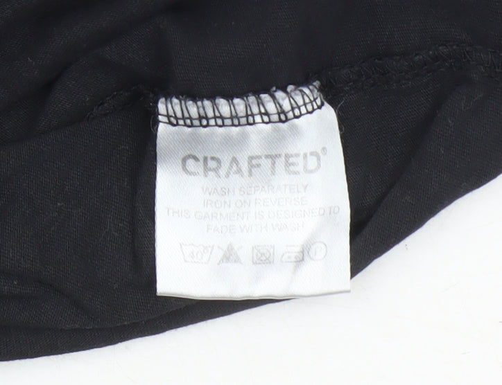 Crafted Women's Black Music Graphic Tank Top Size 8