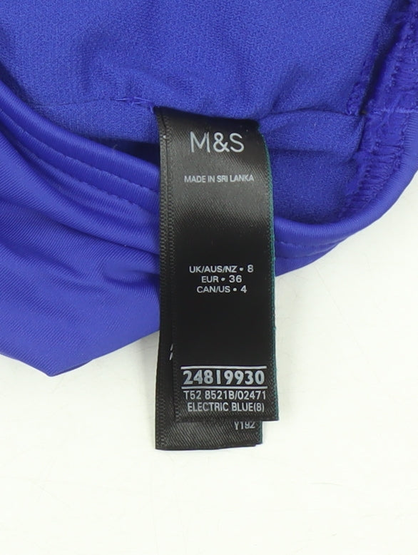 Marks and Spencer Blue Bandeau Swim Top, Size 8