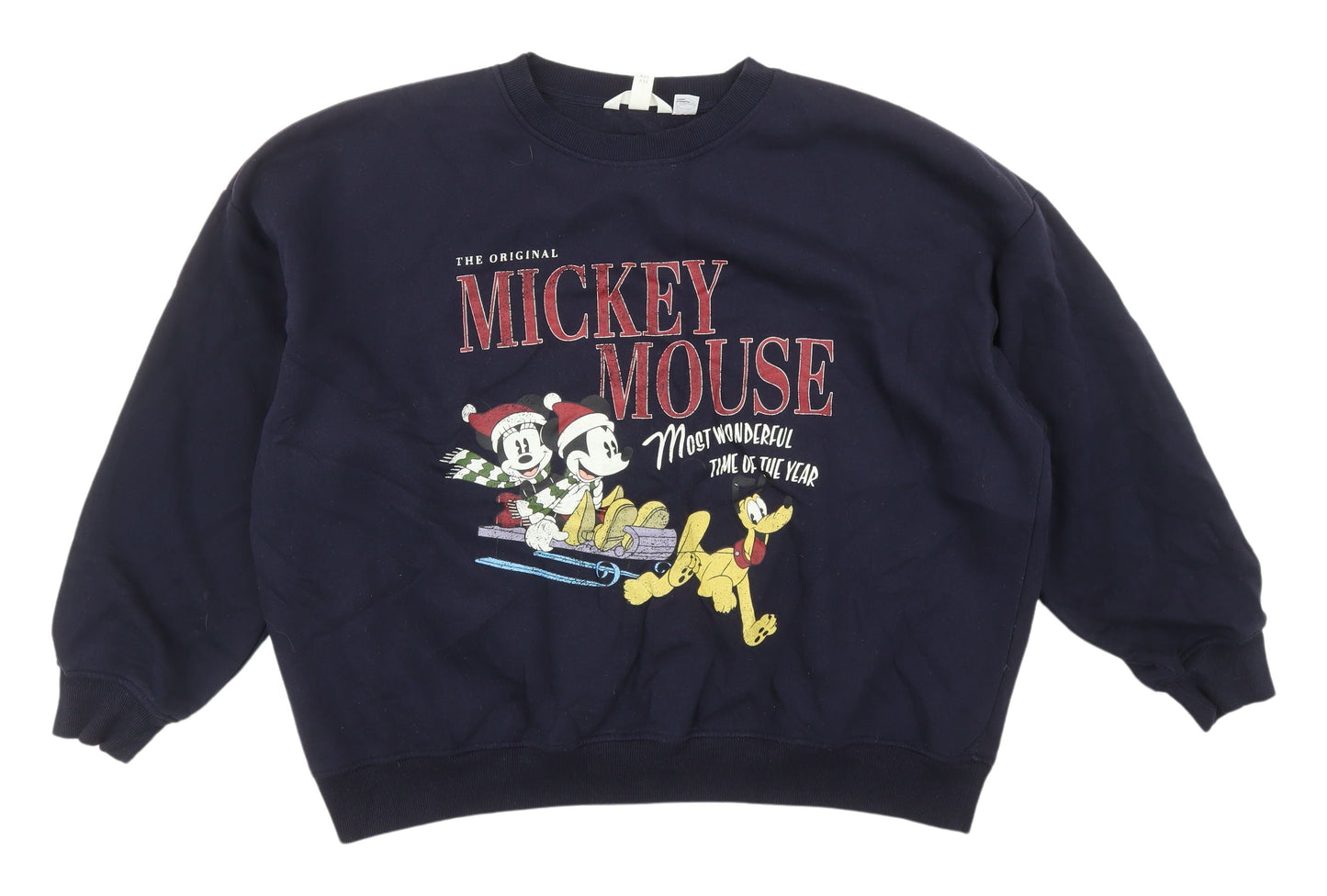 Disney Unisex Black Pullover Sweatshirt L Mickey Mouse
