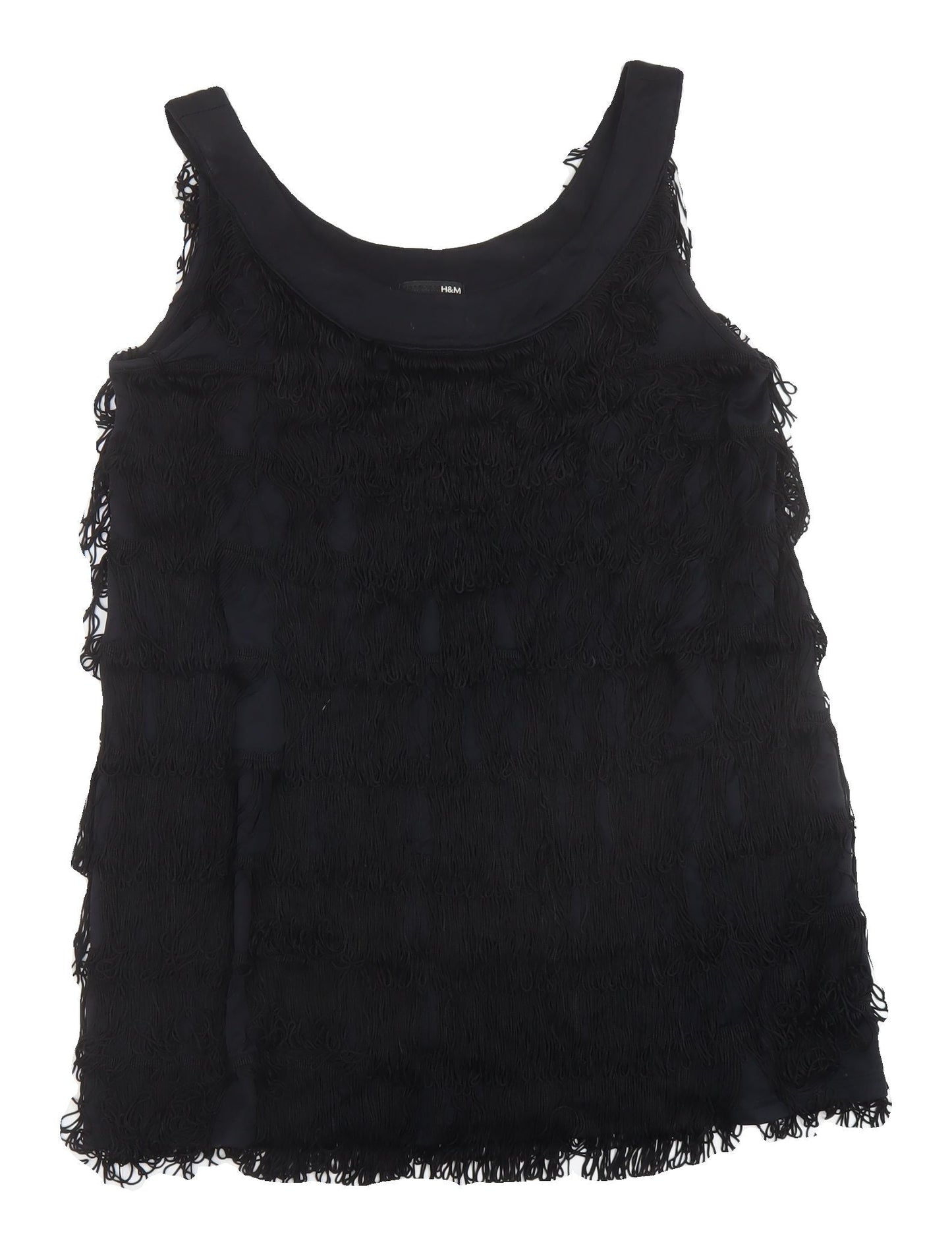H&M Women's Black Sleeveless Tank Top - Size 12