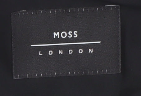 Moss London Men's Black Long Sleeve Button-Up Shirt