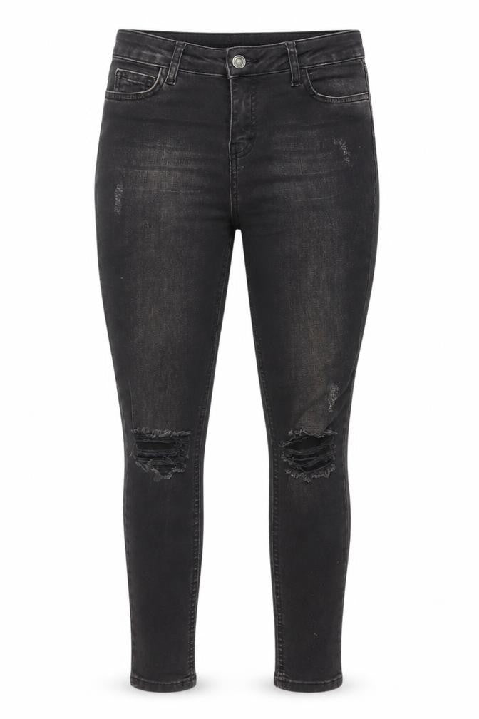 Front view of Hera London Women's Black Skinny Jeans, size 26